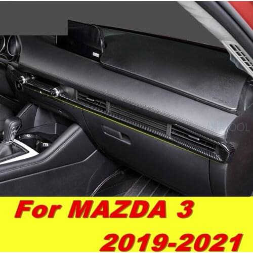 For Mazda3 Mazda 3 2019 2020 2021 Central Control Air outlet Carbon fiber decorative frame Interior stickers car accessories