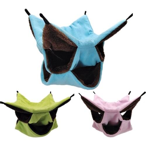 Double Layer Small Animals Cage Hanging Hammock Bunkbed Hamster Hammock Sleeping Bed Hideout For Ferret Squirrel Chinchilla