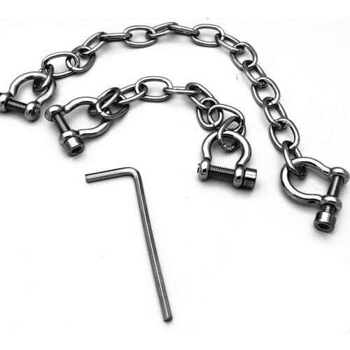 Stainless Steel Thumb Toes Bondage Cuffs Sex Toys For Couples Slave Restraints Chain BDSM Torture metal Cuff Adult Games Fetish