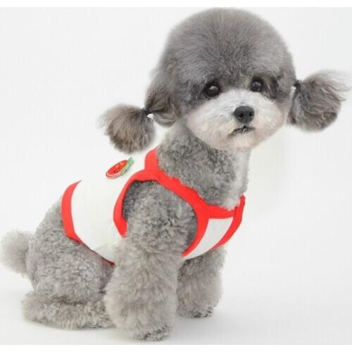 Pet Summer Vest Clothes, Fashion Puppy Kitten Vest, Breathable Cotton Sleeveless T-Shirt Waistcoat for Small Dogs Cats Wear