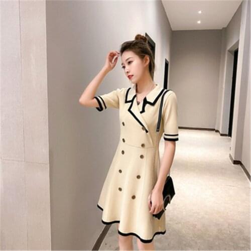 French retro small fragrant wind ice silk dress summer new waist temperament was thin forest super fairy