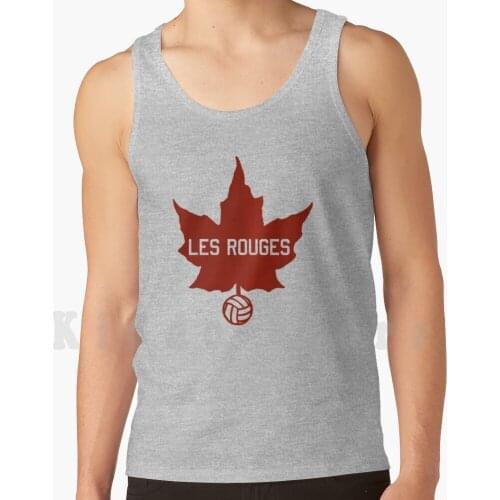 Les Rouges 2 Tank Tops Vest 100% Cotton Les Rouges Football Soccer Canada Usa Sport Football Euro League