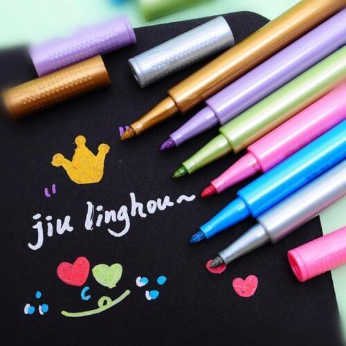 6pcs / lot Multicolor Gel Pen Photo Gallery Greeting Cards Pen DIY Colorful Marker Pen Watercolor Pen Pastel for School Painting