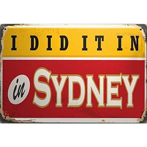 New Metal Tin Sign Retro Art Metropole Sydney Australia Bar Home bedroom wall decor sign 12x8inch