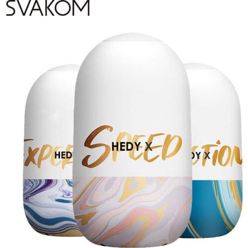 [2021 NEW] SVAKOM HEDY X Male Masturbator, Male Penis Masturbator Vagina Real Pussy Egg Realistic Vagina Adult Sex Toys For Men