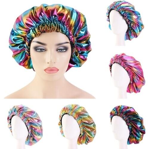 New Large Satin Lined Bonnets Women African Pattern Print Fabric Ankara Night Sleep Hat Turban Chemo Cap Headwear Scarf Wrap
