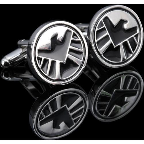 New Mens Charm Accessories Personality Cufflinks Eagle Shape Cuff Button for Mens Shirt or Suit Drip Brand Cuff link gemelos