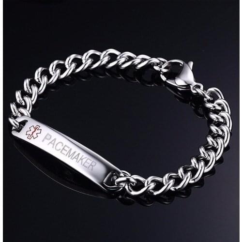 PACEMAKER BLOOD THINNER COUMADIN EPILEPSY WARFARIN TYPE 2 DIABETES Men Chain Medical Diseases Bracelet for Male Jewelry