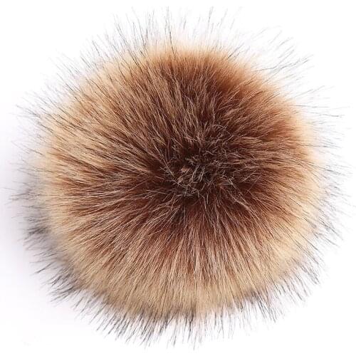 Big Size 12cm DIY Faux Fox Fur Pompoms Raccoon Fur Pom Poms Balls Faux Fur Pompon For Hats Bags Shoes Scarves Accessories Hot