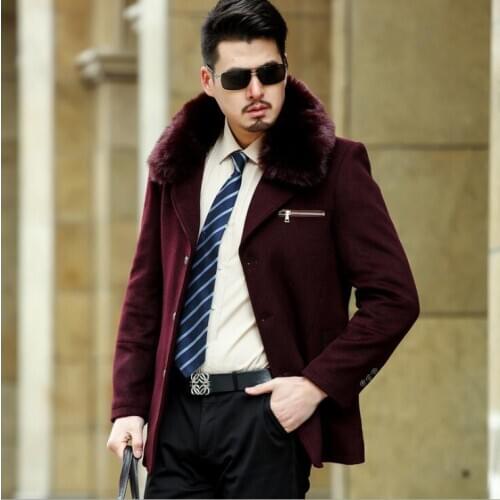 2020 New Arrival Winter High Quality Wool Thick Casual Trench Coat Men / Mens Winter Warm Coat Winter Jackets Men Woolen Coat