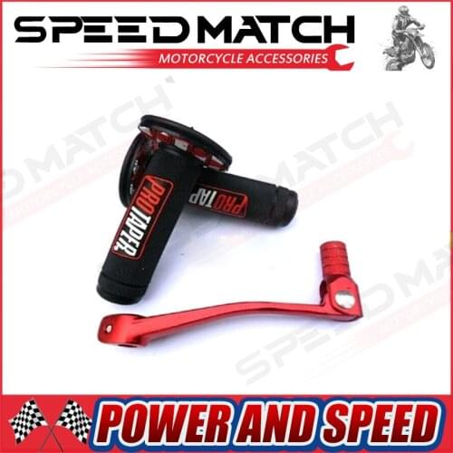 Pro taper Motorcycle Protaper Dirt Pit Bike Motocross 7/8" Handlebar Rubber Gel Hand Grips Brake Hands+ CNC shift lever
