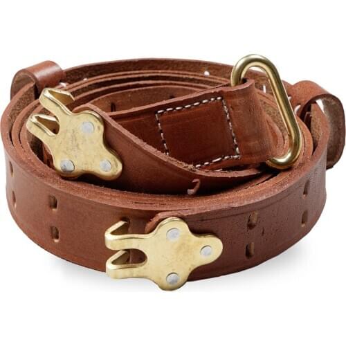 WWII WW2 US M1903 M1907 M1 Garand leather belt American Military Gun Strap Sling Adjustable