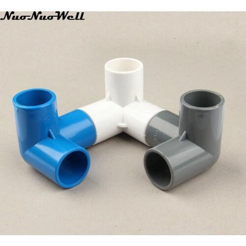 5pcs NuoNuoWell Plastic PVC 32mm Hose Tee Connector 3 Way Joint for Garden Irrigation Watering Pipe Adapter Tube Accessories