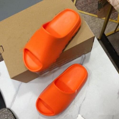 2021 Men/women Summer Slides Breathable Cool Beach Sandals Flip Flops Fish Mouth Men Slippers Lightweight Bone White Plus