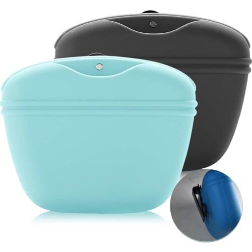 Dog silicone treat pouch feeder Puppy Bag Clip accessories toys pets pet Waist Pack bowl Goods training for large small dogs