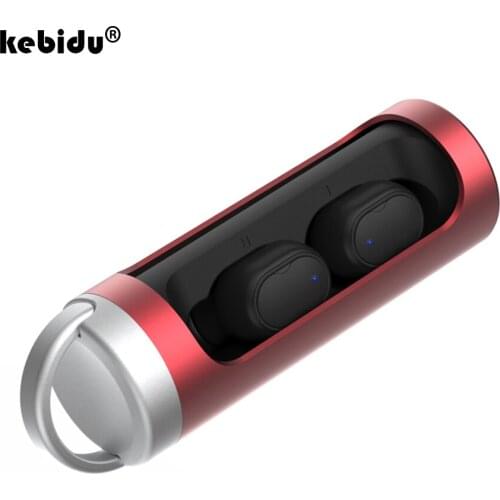 Kebidu Sports Wireless Headphones Stereo TWS Bluetooth 5.0 Earphone Wireless Earphones Mini Earbuds with Mic and Charging Box