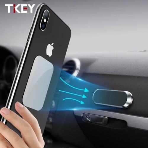 Universal Car Phone Holder Mini Metal Strip Shape Magnetic Stand Wall Office Bedroom Bracket For iPhone Samsung Xiaomi Huawei