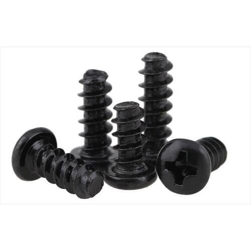 Round head screws self-tapping screws Hirao carbon steel black M1.4 M1.7 M2 M2.3 M2.6 M3 M4 screws PB screws