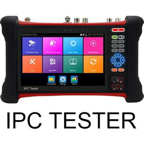 X7 IP Analog Camera tester TVI CVI AHD SDI CVBS H.265 4K 8MP CCTV tester Monitor with TDR,Cable tracer,Multimeter