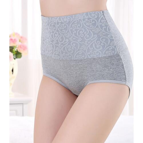 Womens Panties plus size high waist pure Cotton Briefs Underwear Ladies Autumn Winter Panty Female Sexy LingerieUnderpants