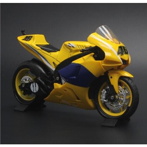 1: 12 Yamaha simulation alloy motorcycle model with sound and light sliding car model childrens toy birthday gift