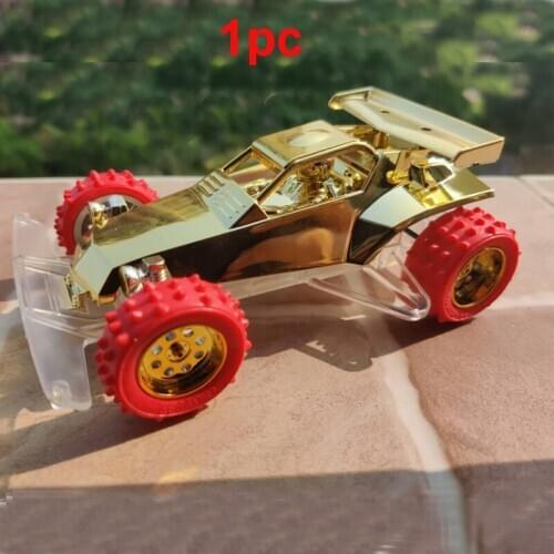 1pc Ruize Mini 4WD Model Racing Car Electroplated Carshell Golden/ Silver FALCON/ HORNET Children Assembly Cool Toys Vehicles