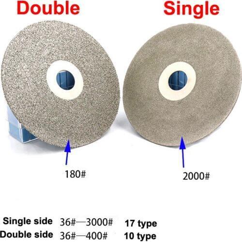 1pcs 4" 100mm 36-3000# Diamond Coated Grinding Disc Single Double Side Flat Lap Wheel Lapidary Polishing For Jade Agate Crystal