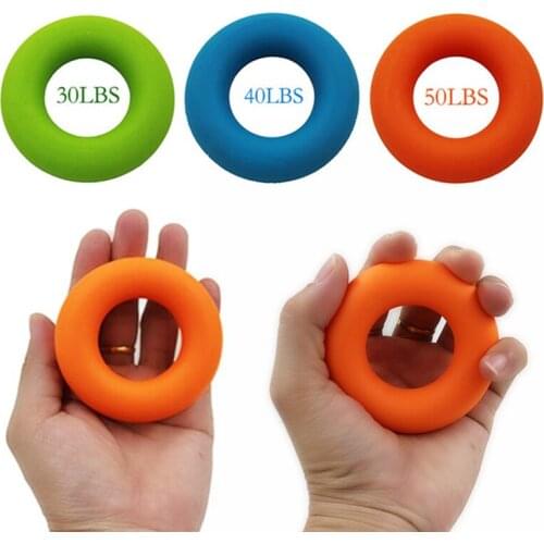 1pcs Muscle Power Training Silicone Grip Ring Exerciser Strength Finger Hands Grip Fitness Musculation Equipement