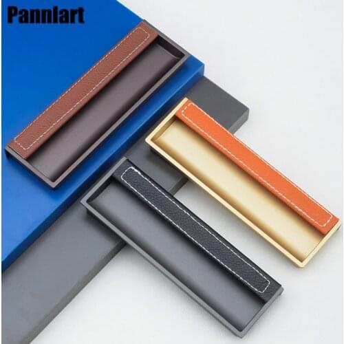Pannlart 1 Pc Modern Embedded Handle Zinc Alloy Cabinet Cupboard Door Pull Drawer Hidden Handles Wardrobe Knob Furniture Hardwre