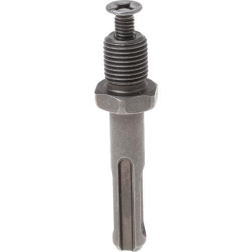12mm Thread Dia SDS Plus Round Shank Drill Chuck Adapter Connector Gray