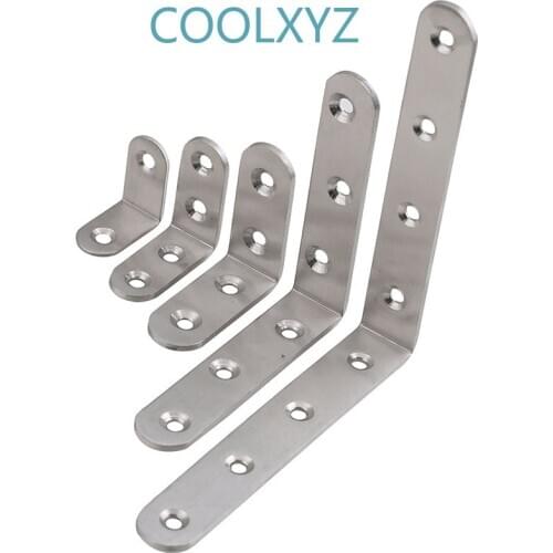 Stainless steel angle code 90 degree right angle code L-shaped angle code connector thickened angle code L-shaped bracket 5PCS