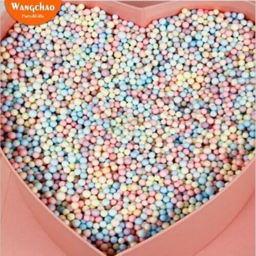 50g Colorful Foam Ball Box Filler Bachelorette Party Women Favorite DIY Gift Packing Baby Shower Wedding Decor Candy Box Filler