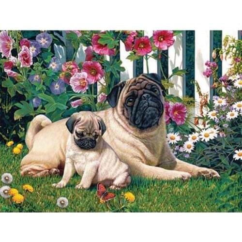 2020 New Animals 5D Diamond Painting Full Square/Round Mosaic Rhinestone Diamond Embroidery Dog Cross Stitch Kit Home Decor gift