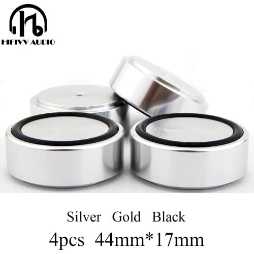 HIFI audio amp Speaker Foot pad chassis PC Machine feet Mats Pads 4PCS Diameter 44mm height 17mm amplifier Aluminum feet