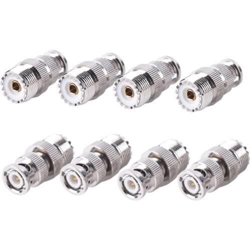 BNC Male Plug To SO239 UHF PL-259 Jack RF Female Coaxial Adapter Cable Connector 34mm