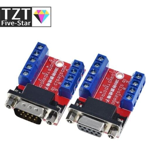 DB9 Male Female Adapter Signals Terminal Module RS232 Serial To Terminal DB9 Connector