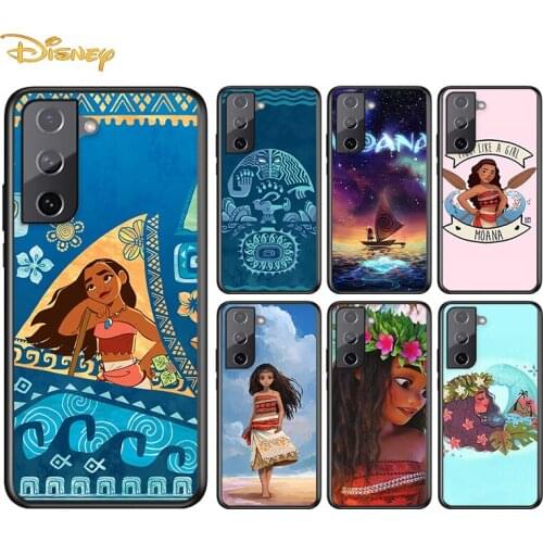 Disney Moana For Samsung Galaxy S21 S20 S10e S9 S8 S7 S6 Plus Ultra Lite Edge 5G Silicone Black Soft Phone Case