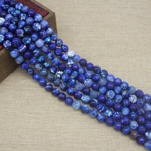 Faceted Round Blue Fire Agates Beads Natural stone beads Pick Size 8/10/12/ mm Beads For Jewelry Making Bracelet Necklace Beads