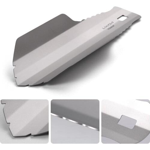 Lixada Titanium Camping Shovel Titanium Garden Hand Shovel Lightweight Camping Trowel Outdoor Hiking Backpacking Trowel 2021 New