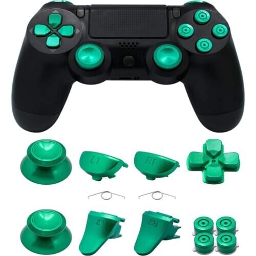 Metal Buttons for PS4 Pro PS4 Slim Gen 2 Controller Aluminum Analog Thumbsticks & Bullet Buttons & D-pad & L1 R1 L2 R2 Triggers