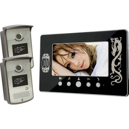 2v1 Monitor 7 Inch LCD Monitor Wired Video Door Phone Access Control System