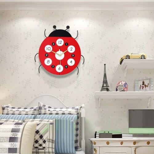 Cartoon Wall Clock Creative Childrens Room Animal Cute Simple Mute Clock Baby Bedroom Personality Fashion Art Wall Clocks