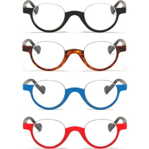 MODFANS Round Reading Glasses Classic Retro Half Frame High-Definition Readers for Mens and Womens Reading Glasses