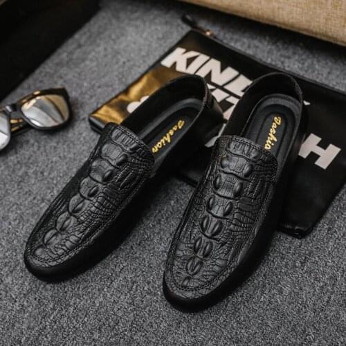 Men Oxfords Genuine Leather Mens Casual Shoes Luxury Brand Mens Loafers Moccasins Business Formal Dress Shoes Breathable Flats