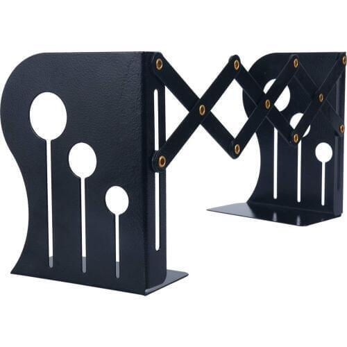 Bookends Iron Adjustable Books Holder Stand Desk Heavy Duty Non Skid Bookend Small