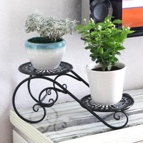 Wrought Iron Flower Shelf Multi-layer Indoor Special Offer Space Balcony European Living Room Pot Rack Fleshy Window Plant Stand