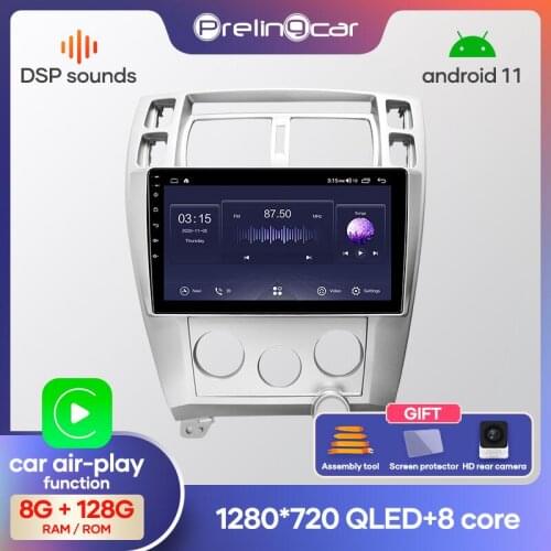 Prelingcar Android 10.0 NO DVD 2 Din Car Radio Multimedia Video Player Navigation GPS For Hyundai Tucson 2006-2013 Octa-Core IPS