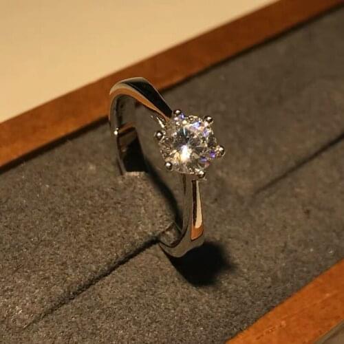 Luxury Famous Brand Women Ring Silver 925 Jewelry 18K White Gold Color Anillos Mujer 925 Sterling Silver Wedding Bands For Women