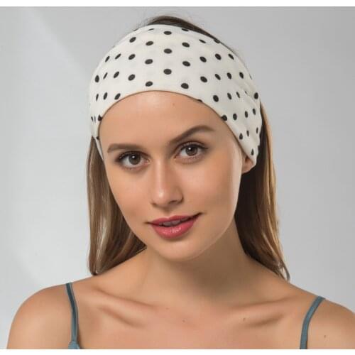Wide Dot Women Head Bands Fashion Elastic Headwraps Knot Sport Turban Bandanas Yoga Hairbands Female Headwear Hair Accessories