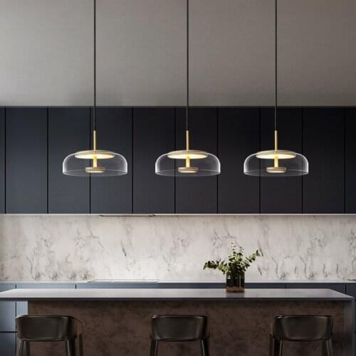 Nordic light luxury creative glass pendant lights living room bedroom dining light coffee shop bar store lamp UFO lamp CL51814